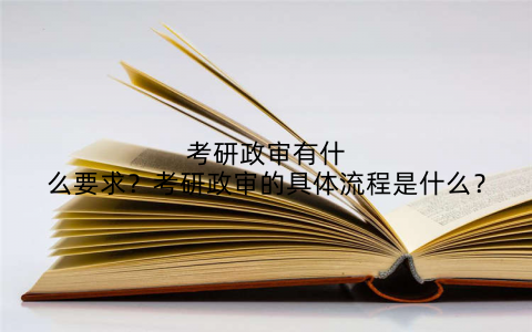考研政审有什么要求?考研政审的具体流程是什么?