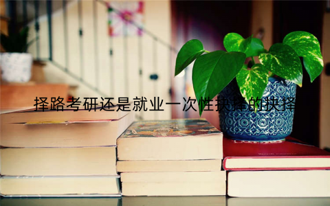 择路考研还是就业一次性抉择的抉择