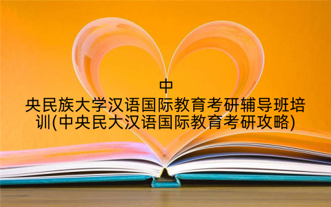 中央民族大学汉语国际教育考研辅导班培训(中央民大汉语国际教育考研攻略)