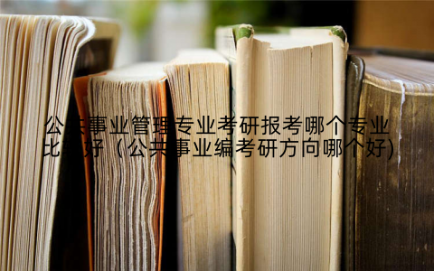公共事业管理专业考研报考哪个专业比较好(公共事业编考研方向哪个好)