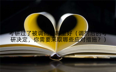 考研过了被调剂到哪里好（调剂后的考研决定，你需要采取哪些应对措施？）
