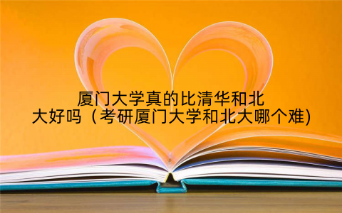 厦门大学真的比清华和北大好吗（考研厦门大学和北大哪个难)