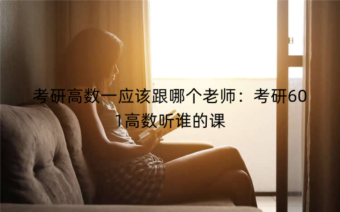 考研高数一应该跟哪个老师:考研601高数听谁的课