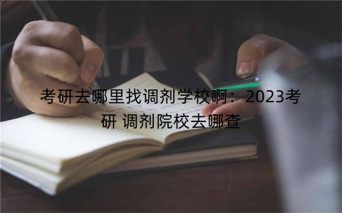 考研去哪里找调剂学校啊:2023考研 调剂院校去哪查