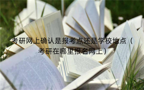 考研网上确认是报考点还是学校地点（考研在哪里报名网上）