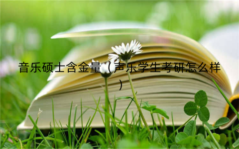 音乐硕士含金量(声乐学生考研怎么样)