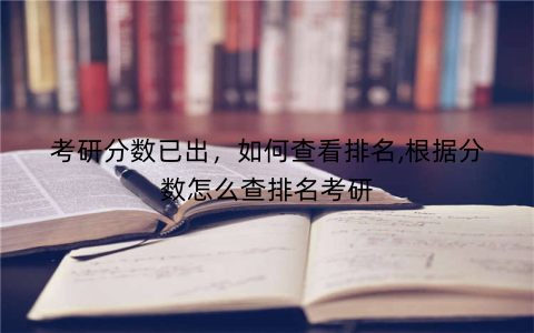 考研分数已出，如何查看排名,根据分数怎么查排名考研