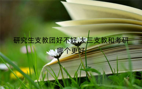 研究生支教团好不好,大三支教和考研哪个更好