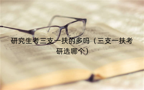 研究生考三支一扶的多吗（三支一扶考研选哪个）