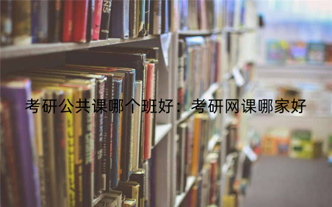考研公共课哪个班好:考研网课哪家好