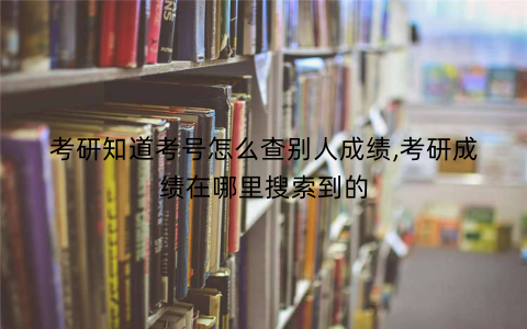 考研知道考号怎么查别人成绩,考研成绩在哪里搜索到的