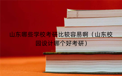 山东哪些学校考研比较容易啊（山东校园设计哪个好考研）