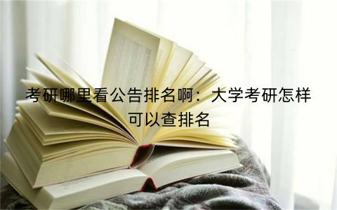 考研哪里看公告排名啊:大学考研怎样可以查排名