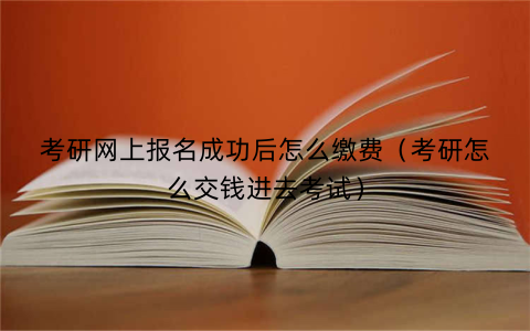 考研网上报名成功后怎么缴费（考研怎么交钱进去考试）