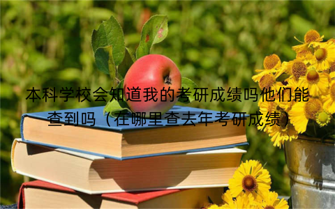 本科学校会知道我的考研成绩吗他们能查到吗(在哪里查去年考研成绩)