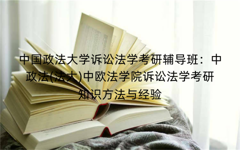 中国政法大学诉讼法学考研辅导班：中政法(法大)中欧法学院诉讼法学考研知识方法与经验